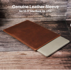 Compatible with Apple, Suitable For MacBook Pro13.3 Protective Cover Crazy Horse Leather