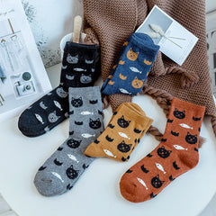 Mid-calf Cartoon Extra Thick Warm Rabbit Wool Socks