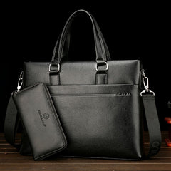 Leather Computer Leisure Bag With One Shoulder