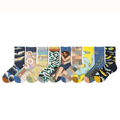 Women's Mid-calf Autumn And Winter 100 Cotton Socks