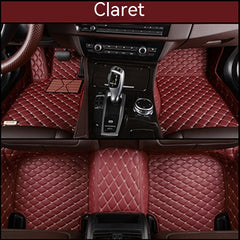 Car Foot Mat Fully Surrounded By Leather Floor Mat