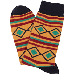 Multi-Color Mid-calf Ethnic Style Floral Socks