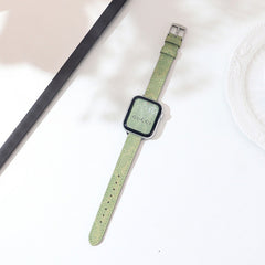 Printed With Green Leather Strap