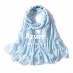 Pure Color Pearl Chiffon Scarf Headcloth Veil Chiffon Scarf