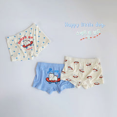 Three-piece Set Children's Underwear Modal Printing Baby Kindergarten Boxer Shorts