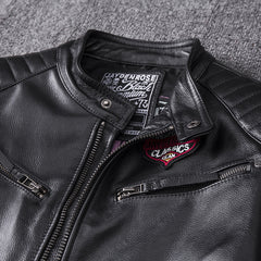 Men's Stand Collar Motorcycle Clothing Jacket Coat