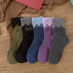 Mid-calf Cartoon Extra Thick Warm Rabbit Wool Socks