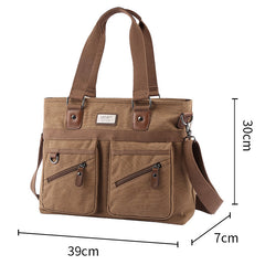 New Men's Handbag Canvas Business Briefcase