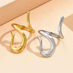 Retro High-grade Irregular Streamlined Design Ring