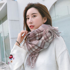 Women's Korean-style Autumn And Winter Plaid Scarf