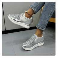 Women's Sequin Casual Thick Sole Sponge Cake Shoes