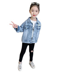 Cartoon Jacket Clothes Children Denim Tops