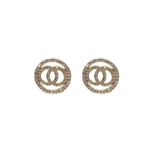 Round Full Diamond Earrings