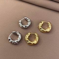 Texture Texture Ear Ring Simple Ins Cold Style High-grade Earrings