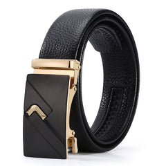 Men's Automatic Leather Buckle Business Belt