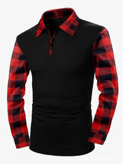 Men's Plaid Sweater Zip Jacket