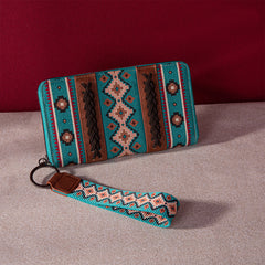 Vintage Cotton And Linen Printed Bohemian Style Lady Hand-carrying Wallet Card Holder