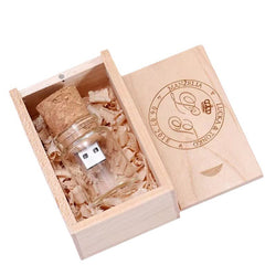 Wooden Wish Drift Bottle USB Disk