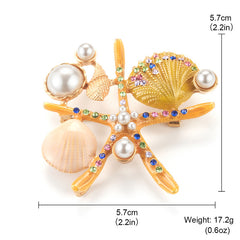 Starfish Shell Brooch High Sense Niche