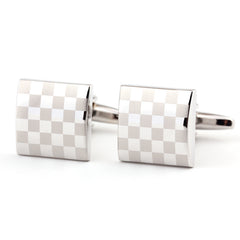 Square Plaid French Shirt Men's Cufflinks Cufflink