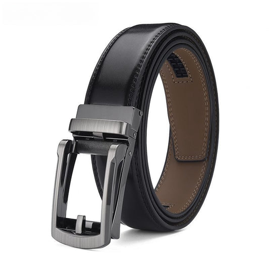 Men's Automatic Buckle Pure Cowhide Pant Belt