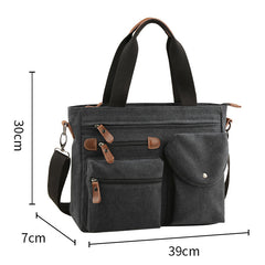 New Men's Handbag Canvas Business Briefcase