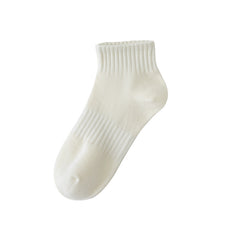 Women's Spring And Summer Cotton Socks Solidcolor Mid-calf Length