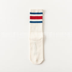 Men's Striped Mid-calf Length Sports Cotton Socks