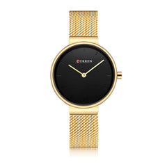 Fashion New Water Quartz Watch Women's Mesh Belt Casual Business Pointer Watch