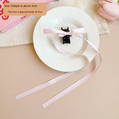 Cute Bow Ribbon Grip Sweet Children's High-grade Back Headdress