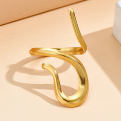 Retro High-grade Irregular Streamlined Design Ring