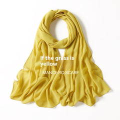 Pure Color Pearl Chiffon Scarf Headcloth Veil Chiffon Scarf