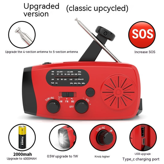 Multi Functional Solar Powered Portable Emergency Radio