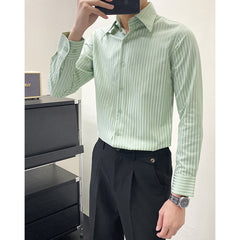 High-grade Modal Anti-wrinkle Fabric Striped Shirt For Men