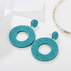 Retro Color Bead Earrings For Women