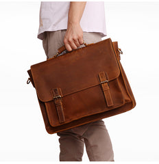 Genuine Leather Men's Business Briefcase