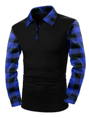 Men's Plaid Sweater Zip Jacket