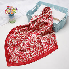 Artificial Silk Small Square Towel Chinese Style