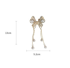 Elegant High-grade Golden Pearl Tassel Hairpin