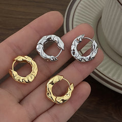 Texture Texture Ear Ring Simple Ins Cold Style High-grade Earrings