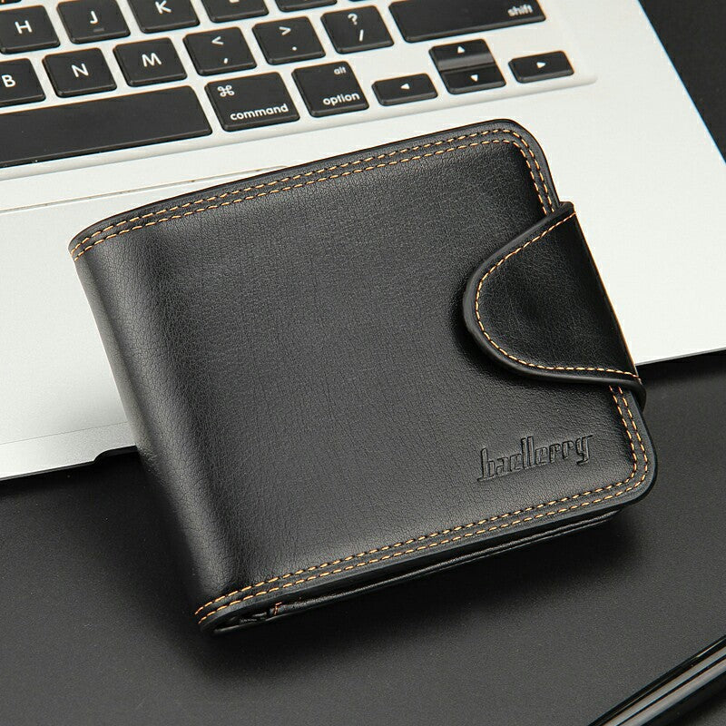 Casual Men's Horizontal Zipper Buckle Wallet