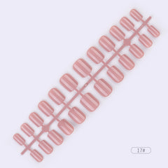 24pcs Solid Color Wear Fake Nail Patches