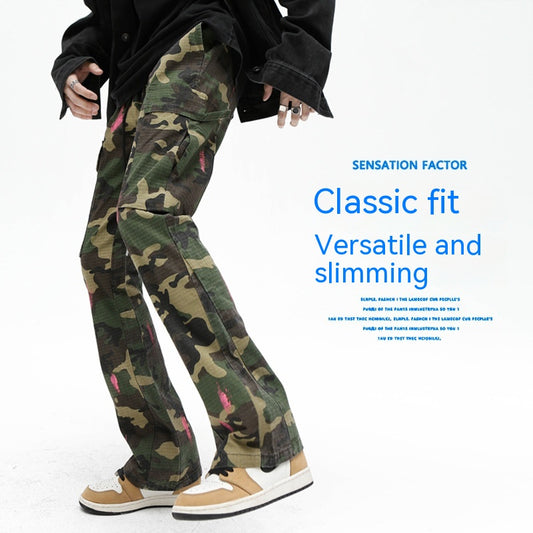 High Street Leisure Cargo Camouflage Pants Male