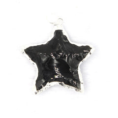 Star Moon Faceted Pendant White Crystal