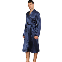 Men's Robe Ultra-thin Cardigan Nightgown Loose Plus Size