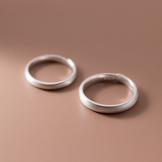 Korean Simple Creative Brushed Frosted Couple Ring