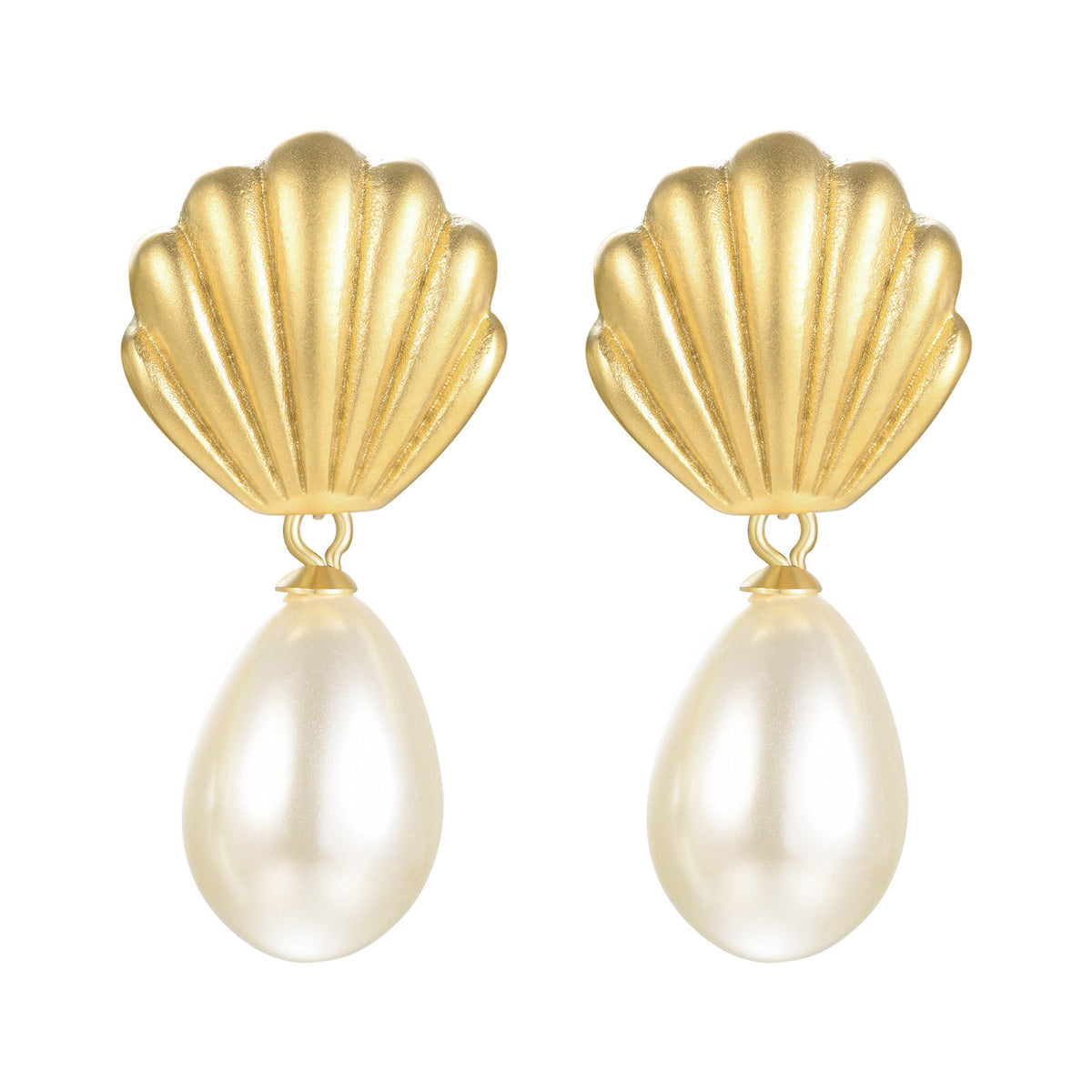 Artificial Pearl Niche Temperament Earrings Women's 18K Gold