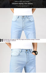 Men's Summer Jeans Men's Straight-leg Pants