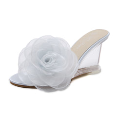 Women's Summer Crystal Transparent Wedge Sandals