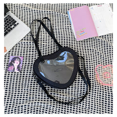 Simple All-match Heart-shaped Transparent Hand Crossbody Bag